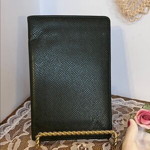 Louis Vuitton Forest Green Textured Leather Wallet